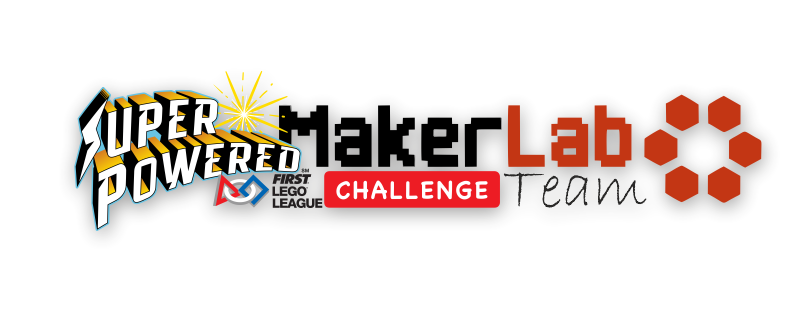 Mixed Logo Super powered First Lego League MakerLab Challenge Team